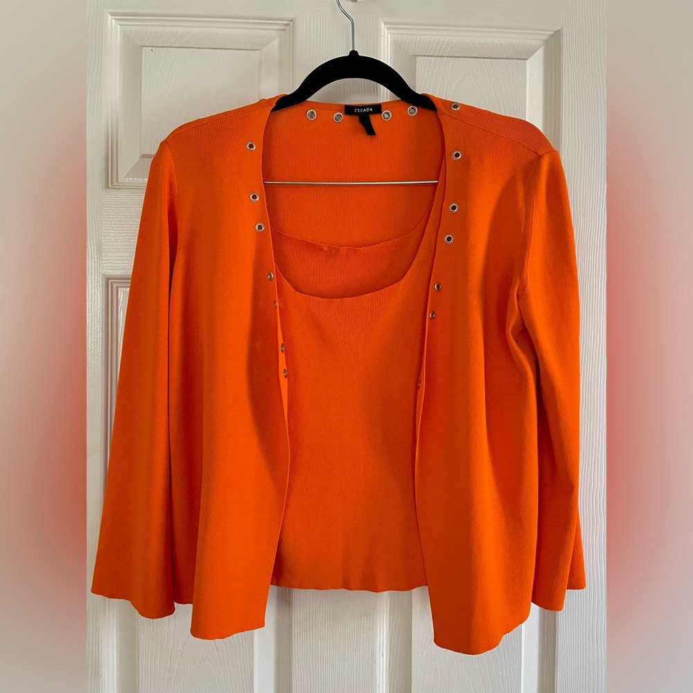 Vintage Escada Orange Sweater Set